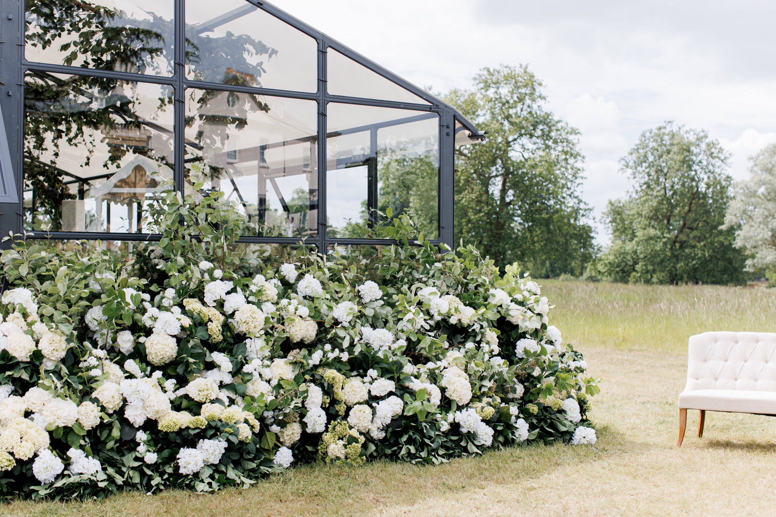 Glass marquee English hotel